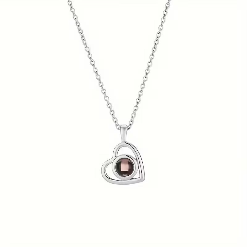 COLLAR CORAZON CON FOTO INTERNA PERSONALIZADA