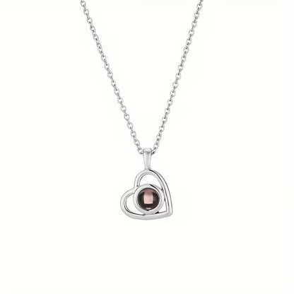 COLLAR CORAZON CON FOTO INTERNA PERSONALIZADA