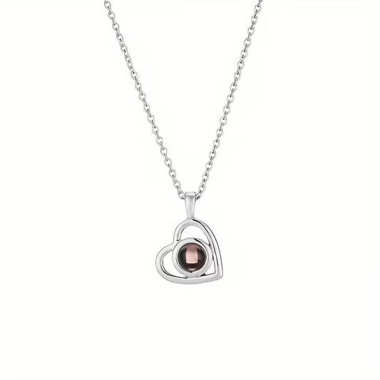 COLLAR CORAZON CON FOTO INTERNA PERSONALIZADA